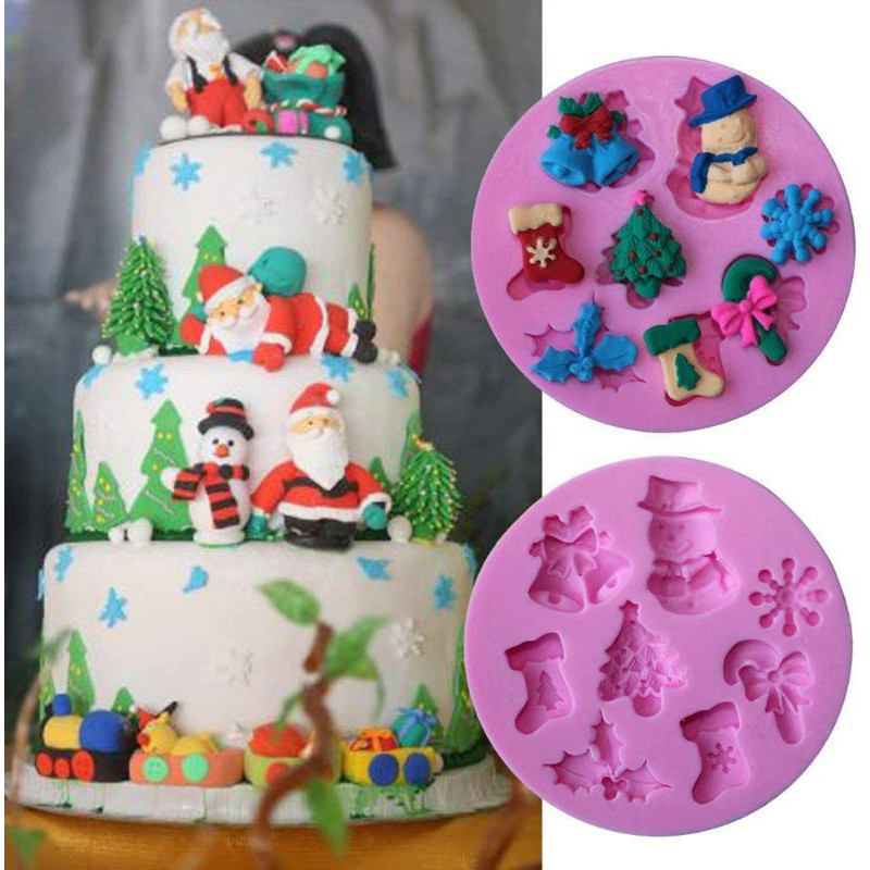 Khuôn fondant Chủ đề Noel 8 hình