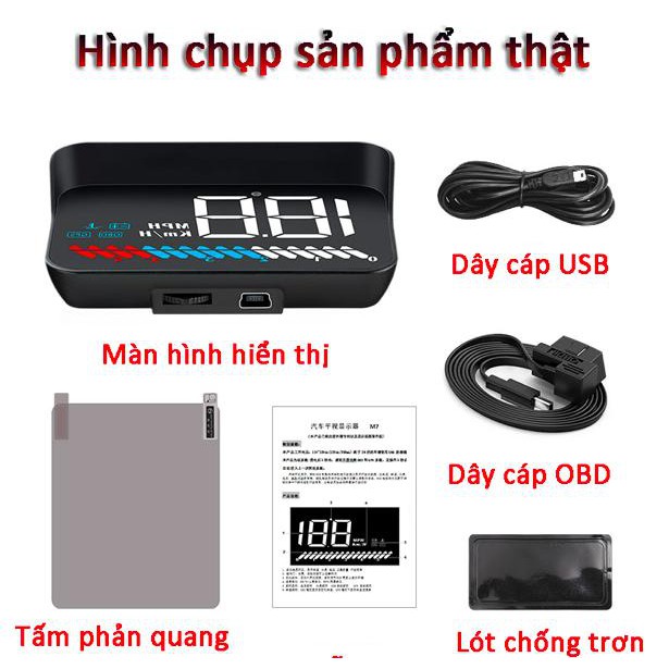 Thiết bị hiển thị trên kính lái HUD FULL OPTION OBD2 - Home and Garden