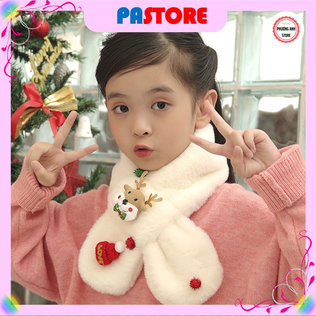 Khăn lông quàng cổ ấm áp ⚡BÁN LỖ XIN 5 SAO⚡ họa tiết dễ thương cho bé gái