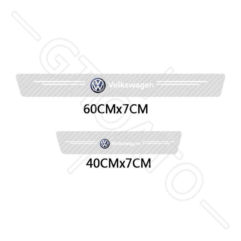 GTIOATO 4 Chiếc Trong Suốt Sợi Carbon Dán Xe Dán Cửa ô Tô DáN ChốNg XưỚC Ô Tô Bảo Vệ Cửa ô Tô Phụ KiệN Xe HơI Cho Volkswagen Tiguan Beetle Polo Teramont Scirocco Santana Passat Jetta TCross Touareg