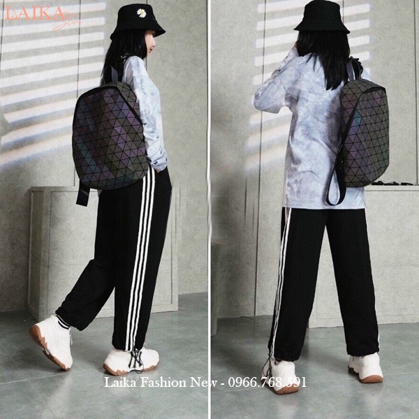 Quần thể thao 3 sọc trắng có dây rút vải dày dáng quần Jogger thể thao ống rộng nữ cạp chun viền kẻ trắng đi học thể dục