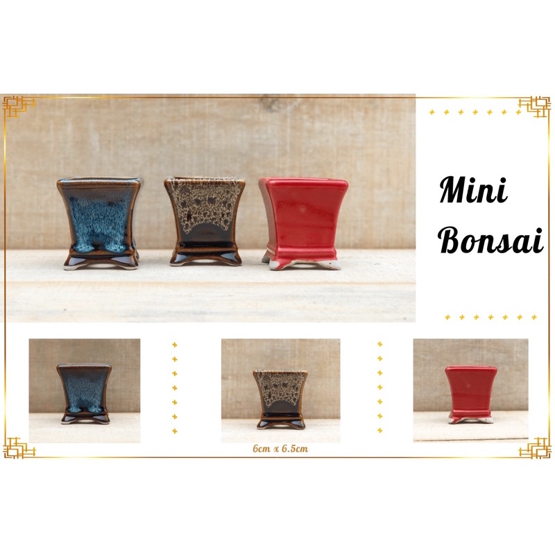 Chậu trồng sen đá mini  men hoả biến, trồng cây cảnh mã:HB