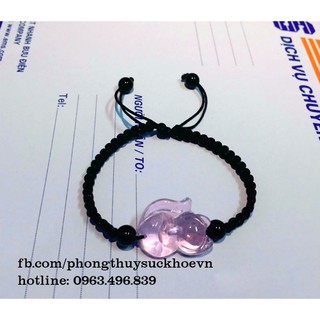 Vòng tay dây vải hồ ly hồng