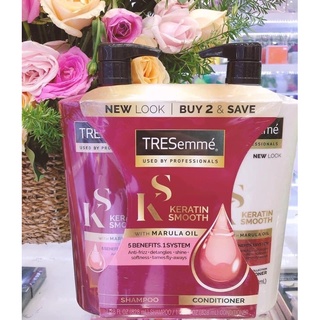 Bộ Dầu Gội Xả Tresemme Keratin Smooth With Marula Oil 828ml Của Mỹ