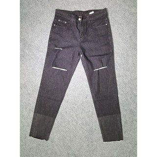 Quần Jean Nam J.S Rách Gối Màu Đen, Phong Cách Stress Styke, Trẻ Trung, Năng Động - QJ6008