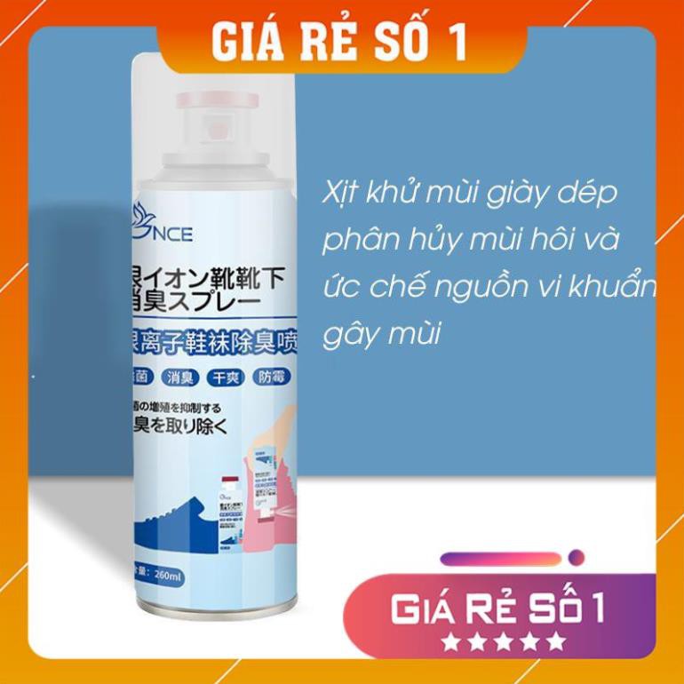 [Freeship] Xịt khử mùi giày dép, mũ bảo hiểm Nano bạc, xịt khử khuẩn giày loại bỏ mùi hôi hiệu quả ngay khi sử dụng