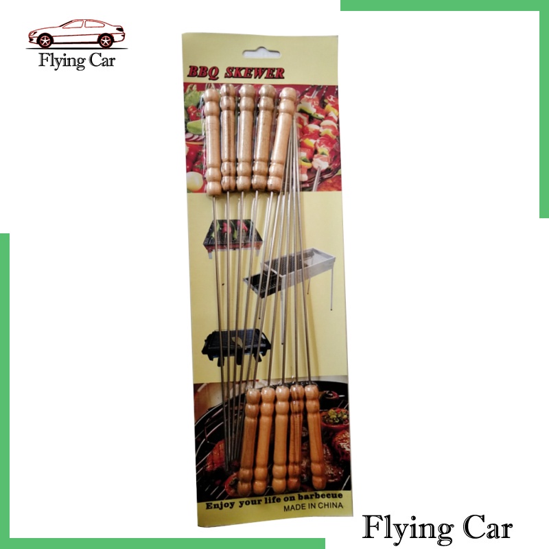 Set 12 xiên nướng BBQ cán gỗ