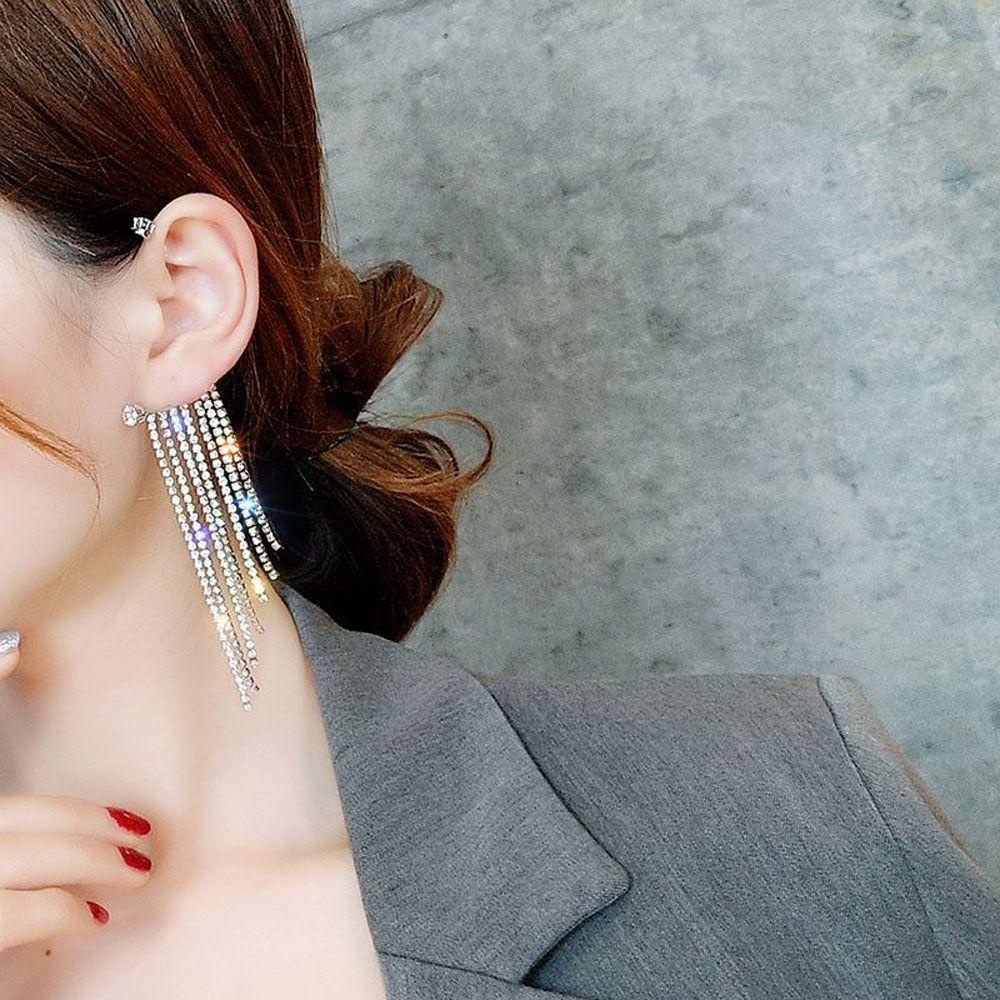 BACK2LIFE 1 Khuyên Kẹp Vành Tai Đính Đá Thời Trang