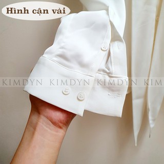Áo sơ mi nữ lụa satin cổ điển sang trọng KimDyn [KDASM01]