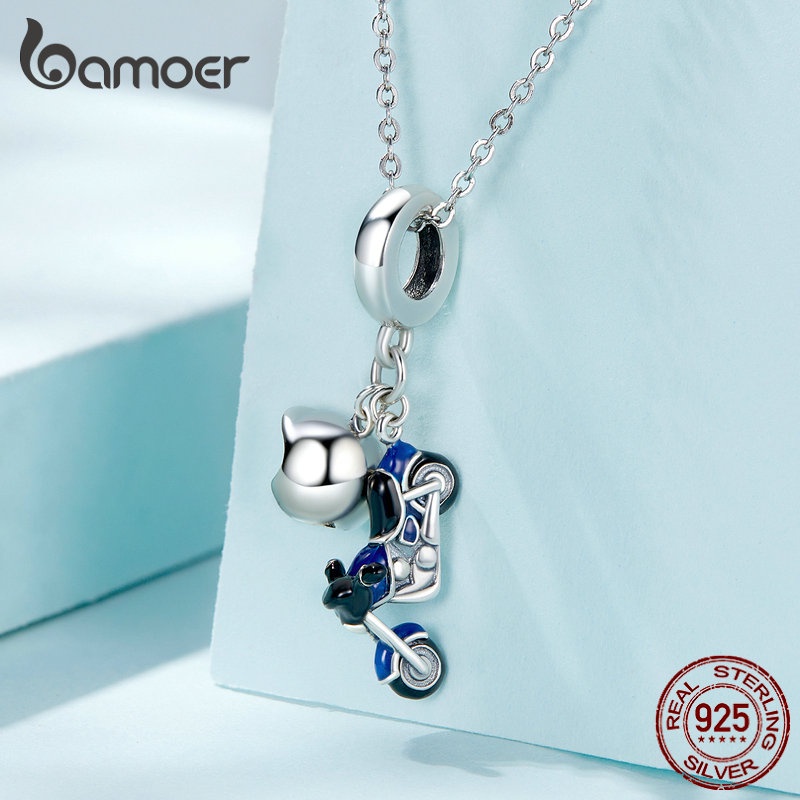Hạt Charm bạc 925 Hình Xe Máy Bamoer