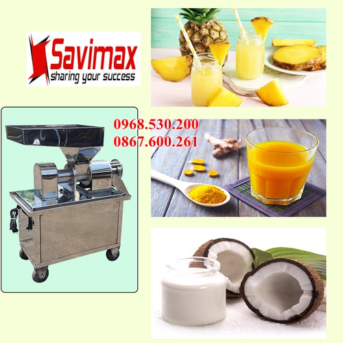Máy ép nước cốt dừa, nghệ, gừng, ép nước hoa quả, máy ép nước cốt inox - EPINOX