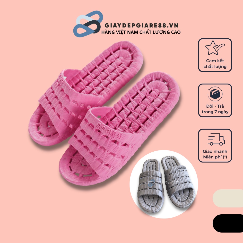 Dép Siêu Nhẹ Đi Trong Nhà, Văn Phòng, Nhà Tắm Chống Trơn Trượt Size Nam Nữ Siêu Nhẹ Êm Chân Siêu Thoáng - Giaydepgiare.v