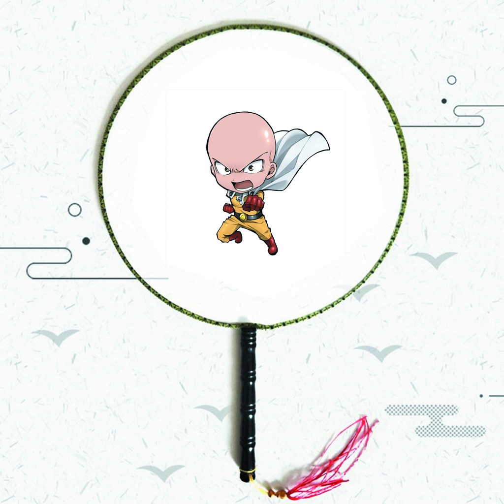 Quạt tròn cổ trang One Punch Man Cú Đấm Hủy Diệt anime chibi cầm tay