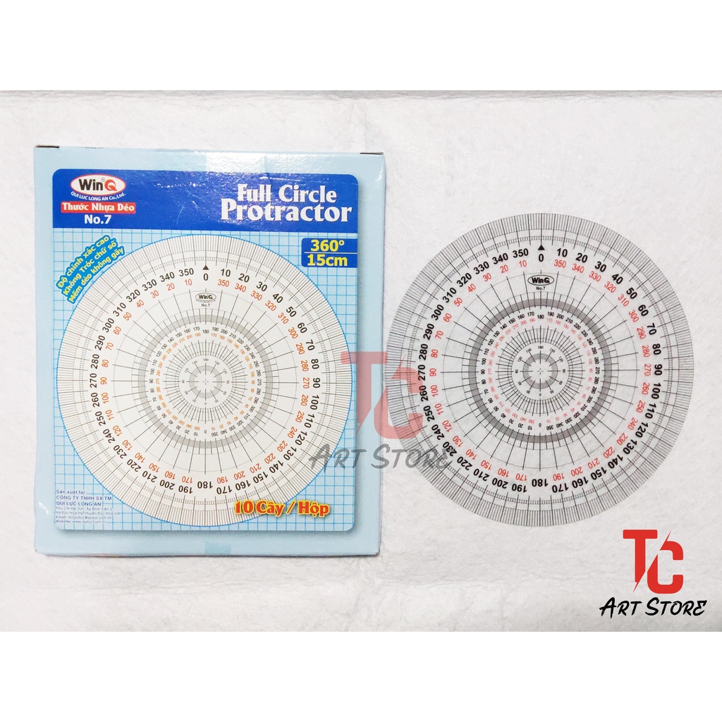 Thước đo độ, Full Circle Protractor Ruler No.7 - Thước vẽ kỹ thuật