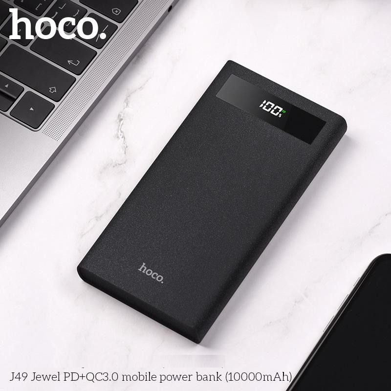 Pin sạc dự phòng Hoco J49 Jewel 10000mAh lõi polymer, sạc nhanh QC 3.0, sạc PD (Màu ngẫu nhiên)