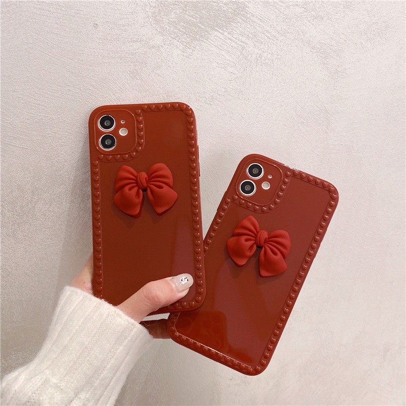 Ốp iphone gắn Nơ dành cho Iphone XS Max/11/11Pro Max/12Pro/12Pro Max | BigBuy360 - bigbuy360.vn