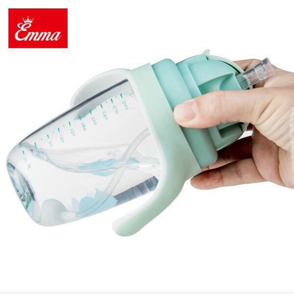 Bình Tập Uống Nước Có Tay Cầm Và Quai Đeo 240ml,300ml Chống Sặc Emma Kids cho Bé