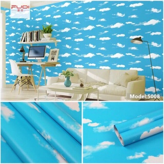 Giấy dán tường mây trời, decal dán tường mây trời