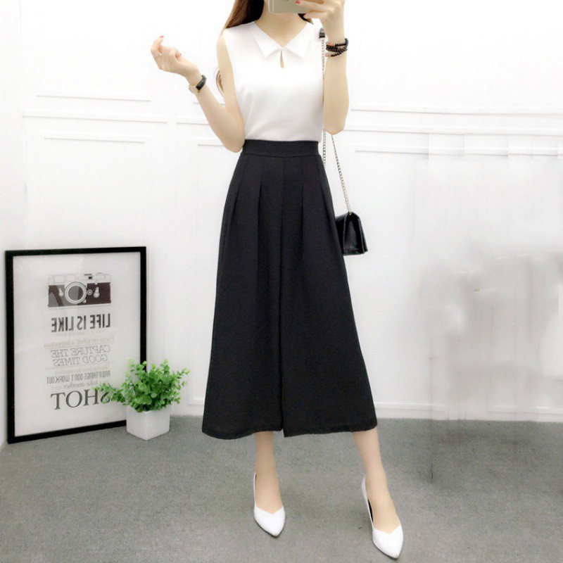 Quần lưng cao ống rộng thời trang cho nữ | BigBuy360 - bigbuy360.vn