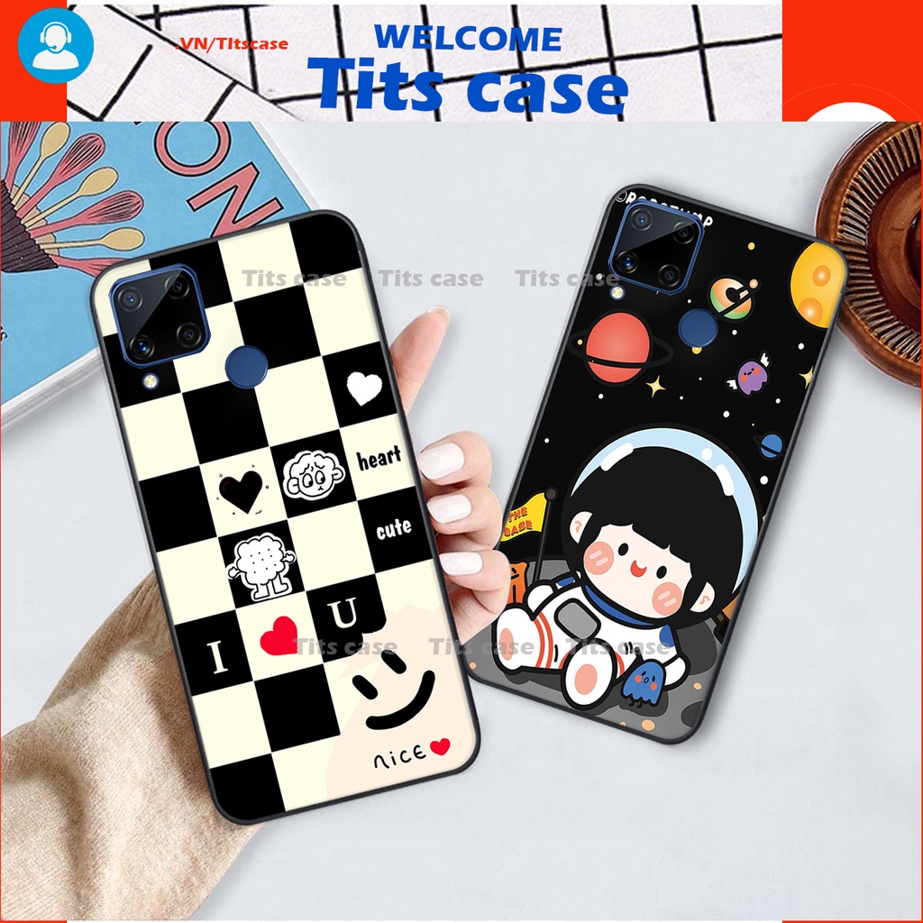 Ốp lưng Realme C15 in hình bò sữa, gấu be@r, cute cực  ĐỈNH -  cực CHẤT-  cực COOL