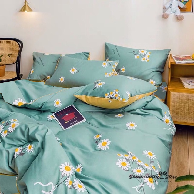 Bộ Chăn Ga Gối Caro Nâu M2, M4, M6, M8, 2M2, Bộ 4 Món, 3 Món Drap Cotton Hàn Quốc Đáng Yêu | BigBuy360 - bigbuy360.vn