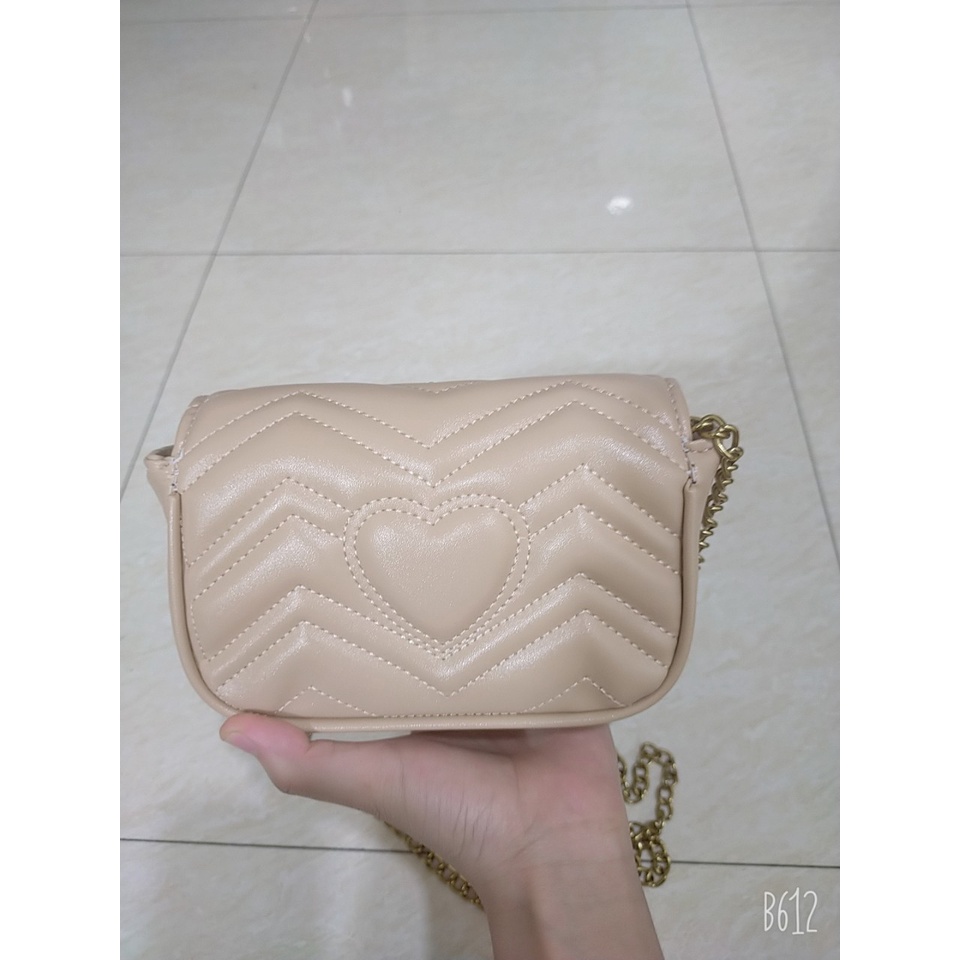 Túi xác GC 3 màu, da mềm form chuẩn size 18 dây xích đeo chéo-T024
