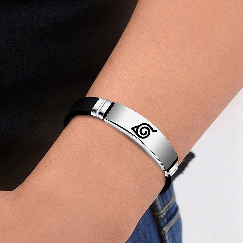 ✨Cổ Phiếu Sẵn Sàng ✨Vòng Đeo Tay Anime Naruto Chống Nước Bằng Thép Không Gỉ Thời Trang