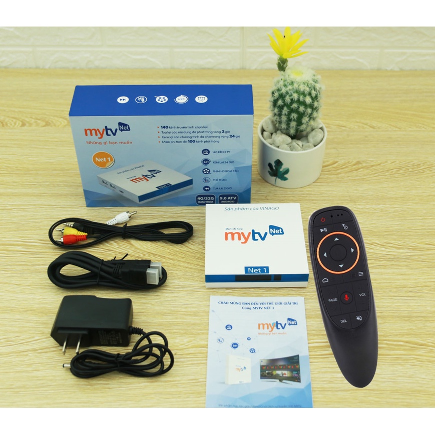 Android TV Box MyTV NET 4G-2021 200 kênh truyền hình, Có điều khiển giọng nói - Sản phẩm Chính hãng