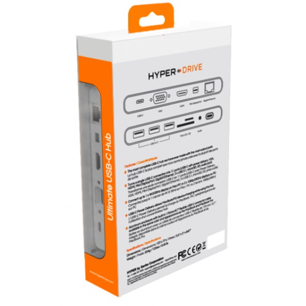 Hàng chính hãng Hyper - Cổng chuyển đổi đa năng HyperDrive DRIVE Ultimate USB-C Hub