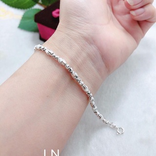 Lắc tay bi dài phay sáng đẹp chuẩn bạc ta