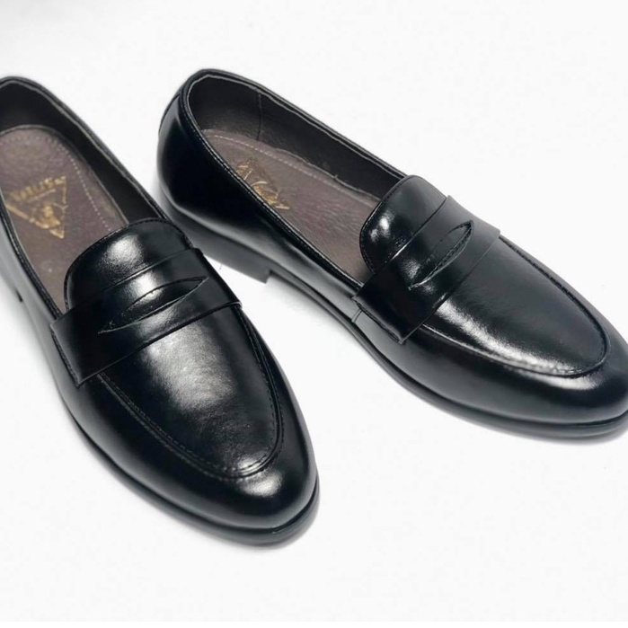 Giày lười da nam công sở da bò thật 12 tháng kiểu dáng Penny Loafer - Mã T41