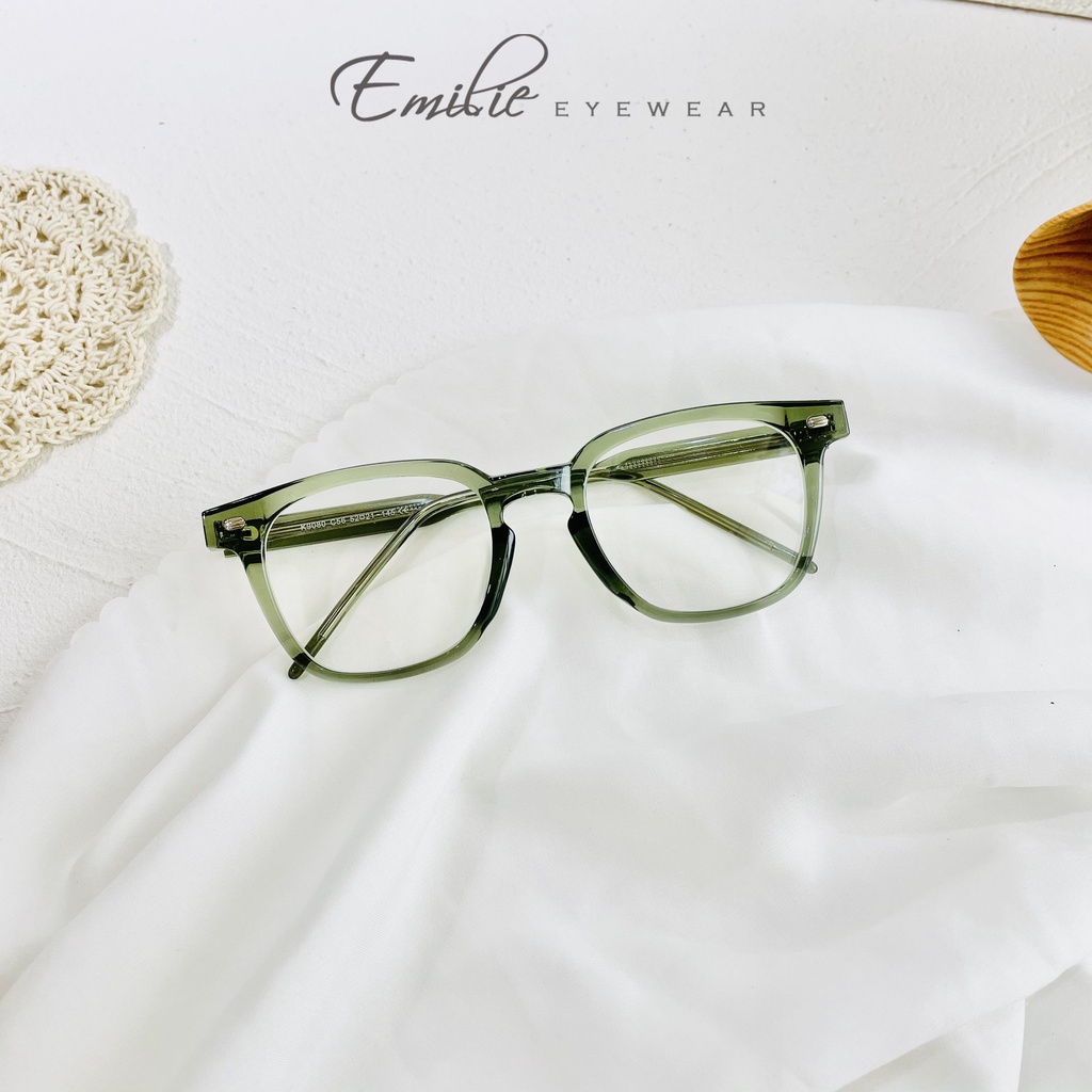 Gọng kính nhựa dẻo Ku.bo bản to dày cốt kim loại siêu chắc chắn Emilie eyewear phụ kiện thời trang