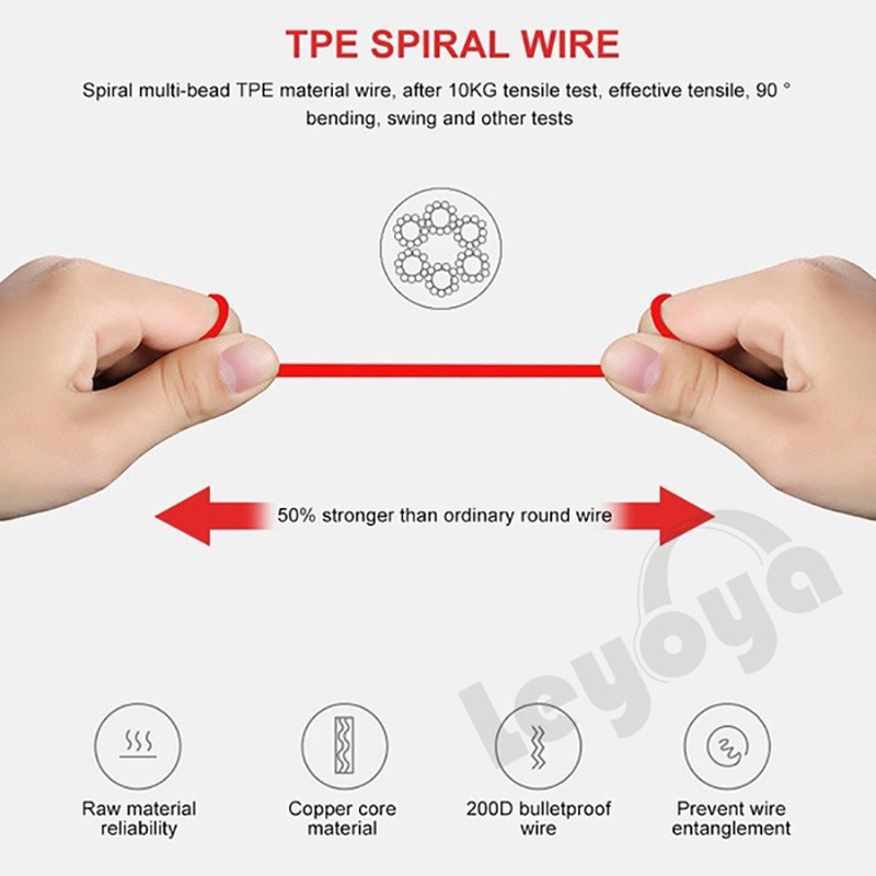 Tai nghe gaming có mic cho điện thoại Leyoya G60 tai nghe chơi game PUBG mobile / FF / ROS / Tốc chiến mic rời 360° earphone BASS hifi thoại / PC tai nghe nhét tai