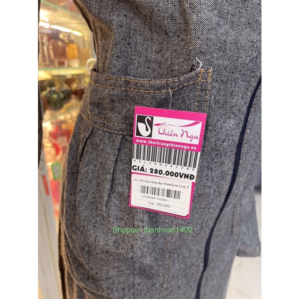 Áo chống nắng nữ toàn thân jean bò cao cấp