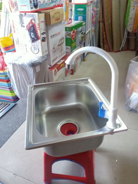 Chậu rửa chén inox 1 ngăn - KT42x37