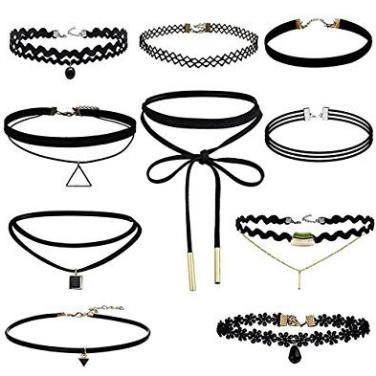 Bộ vòng cổ choker tattoo 12 chiếc thời trang