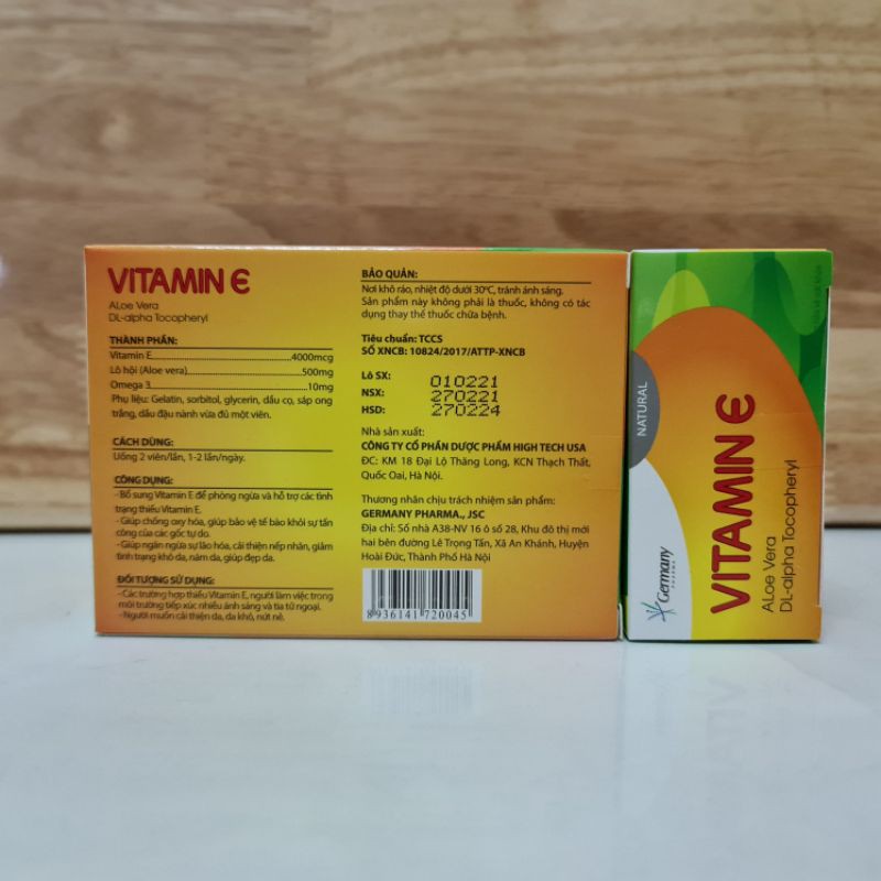 Bổ sung vitamin E giúp da căng mịn sáng đẹp hộp 30 viên chính hãng | BigBuy360 - bigbuy360.vn