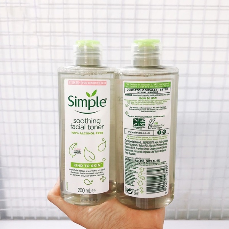 Nước Tẩy Trang Simple Micellar Cleansing Water 200ml - Nguồn Gốc Thiên Nhiên- Không Chứa Cồn