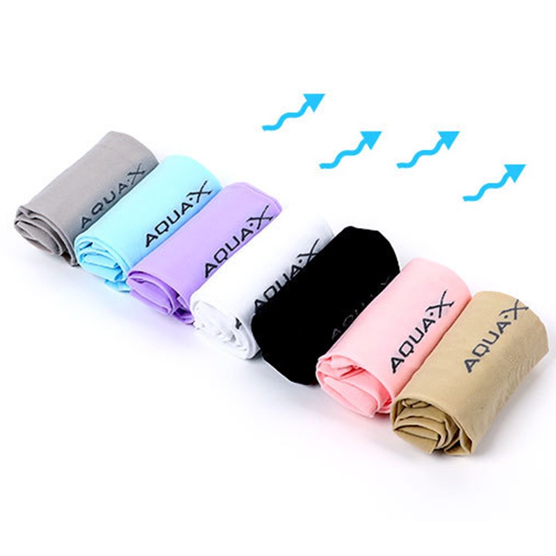 Aqua X & Let 'S Vớ Bảo Vệ Cánh Tay Bằng Lụa Lạnh Mỏng Không Đường May Chống Tia UV
