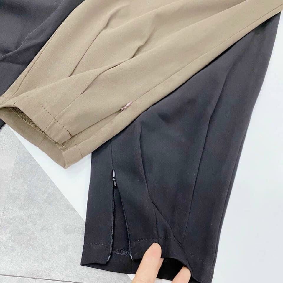 Quần baggy bo gấu khoá kéo siêu tiện