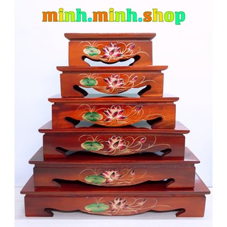 Đôn gỗ đế gỗ dài kê tượng thờ, kiếng thờ