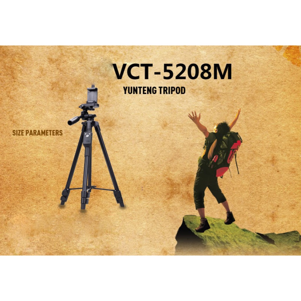 Gậy Tripod 3 chân Yunteng VCT-5208RM