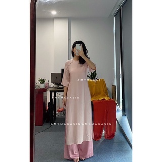 Áo dài cúc bọc -toàn bộ ảnh thật