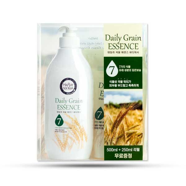 [FLASH SALE] - Bộ Sữa Tắm Gạo Happy SSoma Hàn Quốc Chai 500ml + Túi 250ml