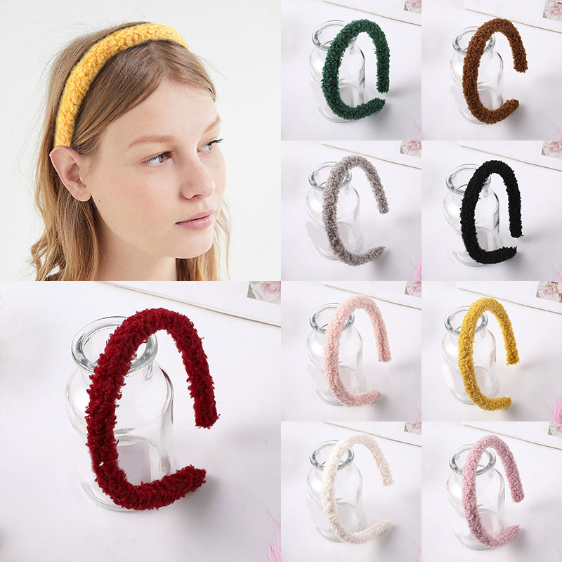 (Hàng Mới Về) Băng Đô Cài Tóc Lông Cừu Nhiều Màu Sắc Xinh Xắn Cho Nữ