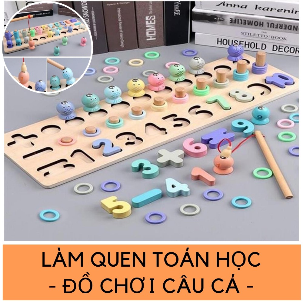 Đồ chơi Bộ học toán câu Cá bằng gỗ