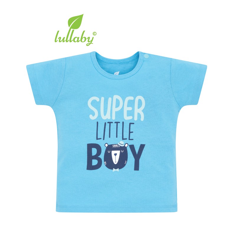 Áo cộc tay cài vai Lullaby cho bé trai NH616P Xanh [Thời Trang trẻ em cao cấp - chính hãng Lullaby Store]