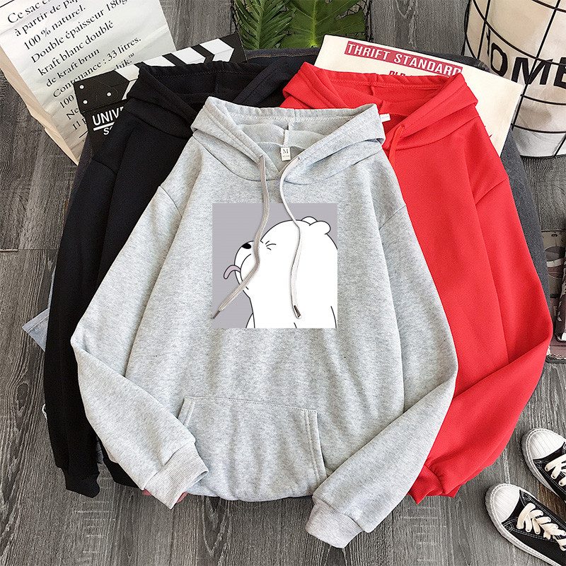 Áo Khoác Hoodie Cotton Dáng Rộng In Hình We Bare Bears Thời Trang Mùa Thu Cho Nam 10 Màu Lựa Chọn | BigBuy360 - bigbuy360.vn