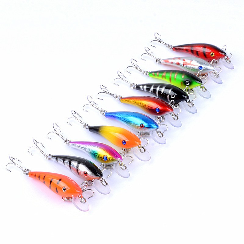 Mồi Cá giả câu lure Cá siêu nhạy 2 lưỡi câu 6 móc (5.7cm) (4.4g), màu sắc bắt mắt, thu hút cá, nhạy cá - mồi 58