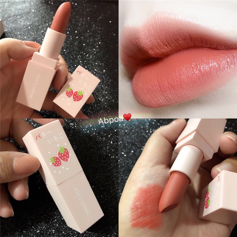 Son sáp Magic Casa dưỡng ẩm chống thấm nước lâu trôi trang điểm tự nhiên